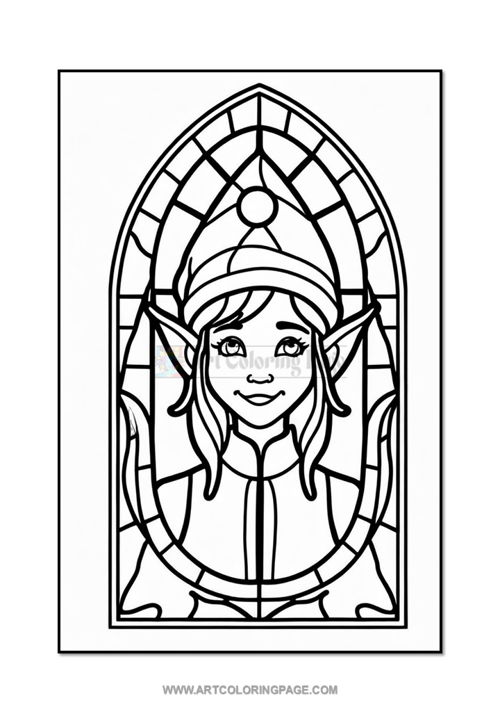 Coloring Book Stained Glass Elf Vol. 5 – 100 Uplifting Holiday DesignsDiapositive3