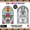 Coloring Book Stained Glass Nutcracker Vol. 1 – 100 Festive Art DesignsDiapositive1