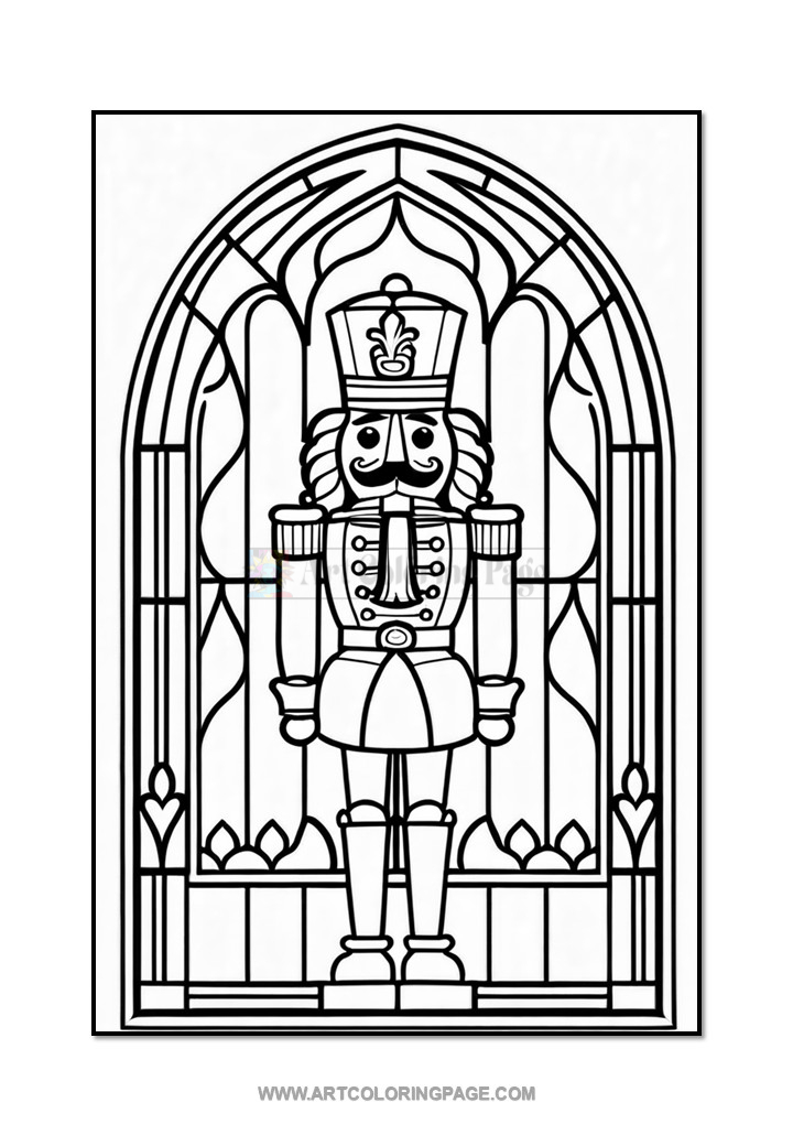 Coloring Book Stained Glass Nutcracker Vol. 1 – 100 Festive Art DesignsDiapositive2