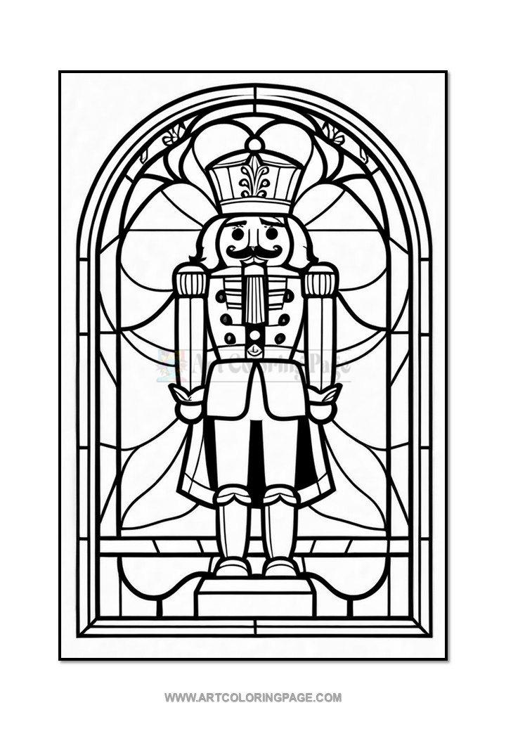 Coloring Book Stained Glass Nutcracker Vol. 1 – 100 Festive Art DesignsDiapositive3