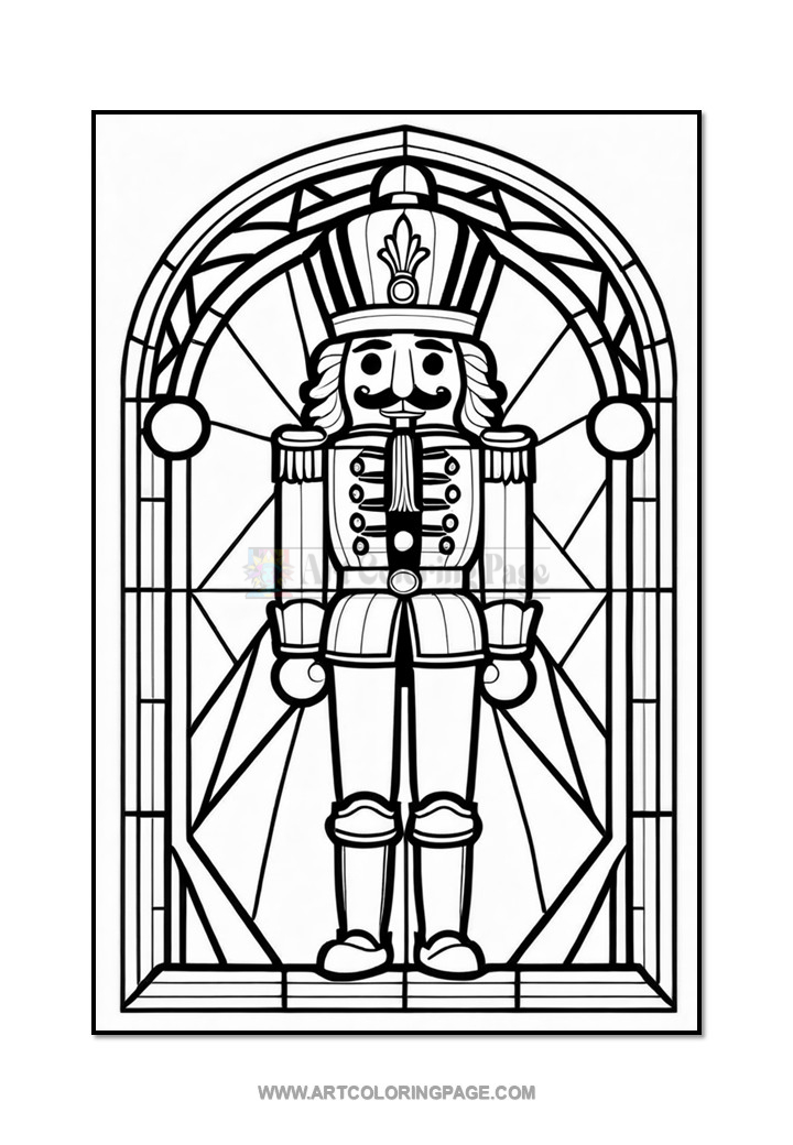Coloring Book Stained Glass Nutcracker Vol. 1 – 100 Festive Art DesignsDiapositive4