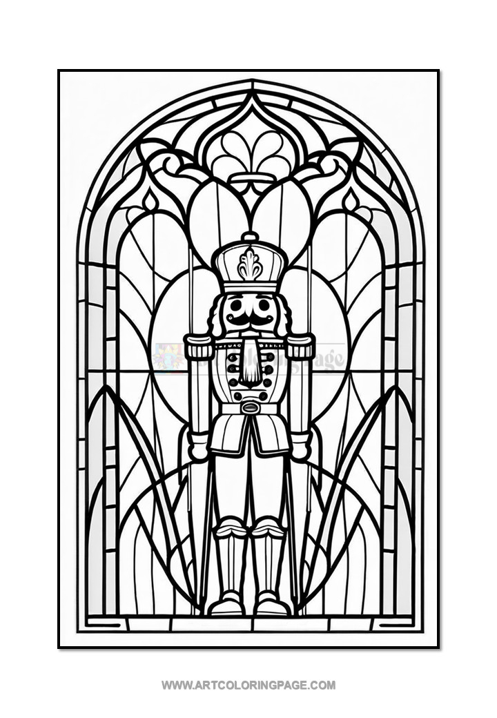 Coloring Book Stained Glass Nutcracker Vol. 1 – 100 Festive Art DesignsDiapositive5