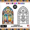Coloring Church Stained Glass Vol. 7 – 100 Radiant Designs for Peaceful Creativity Diapositive1