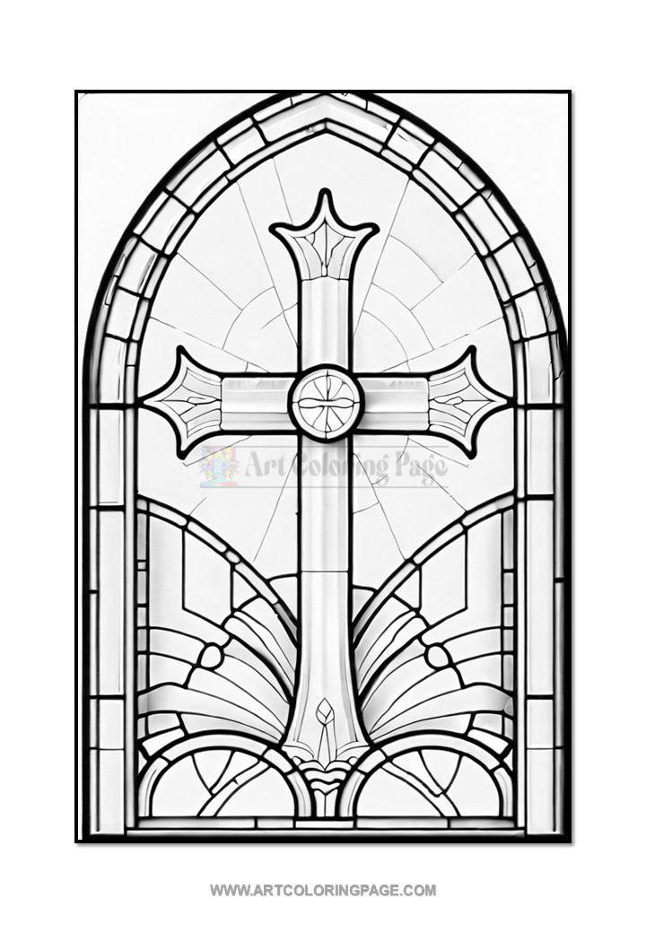 Coloring Church Stained Glass Vol. 7 – 100 Radiant Designs for Peaceful Creativity Diapositive3