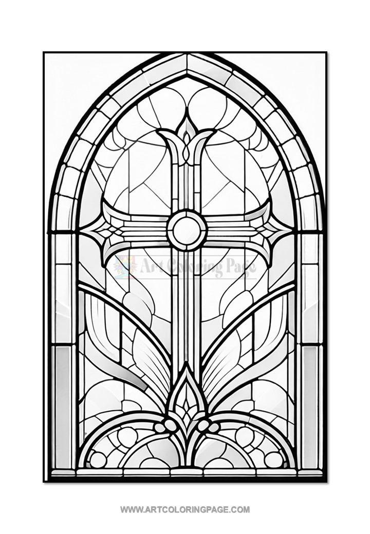 Coloring Church Stained Glass Vol. 7 – 100 Radiant Designs for Peaceful Creativity Diapositive4