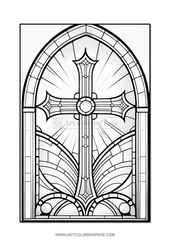Coloring Church Stained Glass Vol. 7 – 100 Radiant Designs for Peaceful Creativity Diapositive5