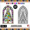 Coloring Pages Stained Glass Christmas Tree Vol. 5 – 100 Joyful Designs 1