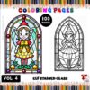 Coloring Pages Stained Glass Elf Vol. 4 VV– 100 Heartwarming DesignsDiapositive1