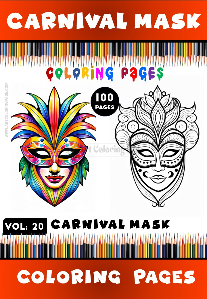 DIY Mask Coloring Pages, Vol. 20 Craft Your Own Adventure!