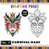 Dive into Creativity Mask Coloring Pages PDF, Vol. 17