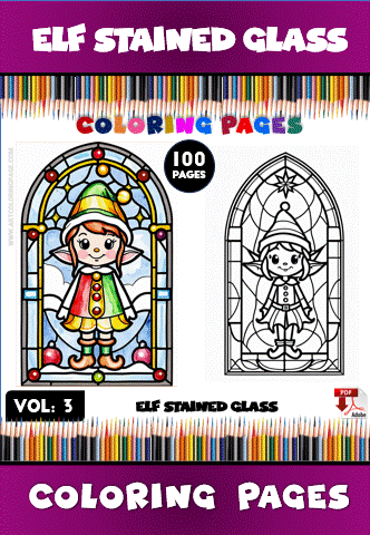 Stained Glass Christmas Elf Vol - 3