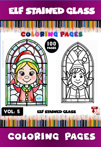 Stained Glass Christmas Elf Vol - 5