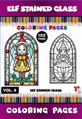 Stained Glass Christmas Elf Vol VV 4