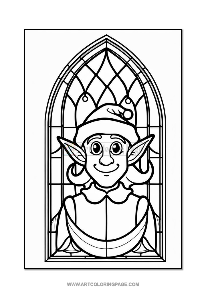 Stained Glass Christmas Elf Vol. 1 – 100 Festive Designs for Color and JDiapositive4