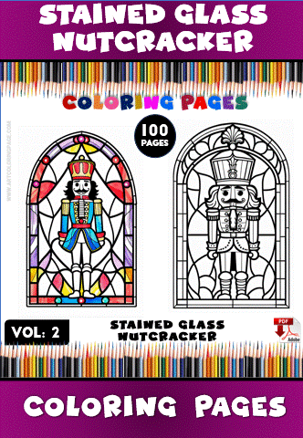 Stained Glass Christmas Nutcracker Vol 2