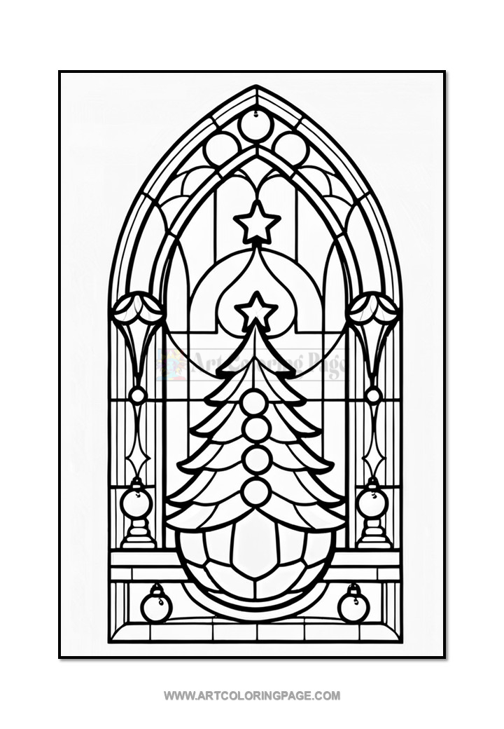 Stained Glass Christmas Tree Coloring Book Vol. 2 – 100Diapositive2
