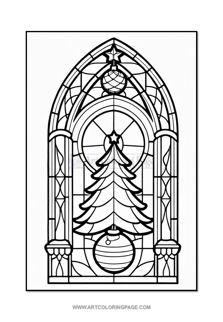 Stained Glass Christmas Tree Coloring Book Vol. 2 – 100Diapositive3