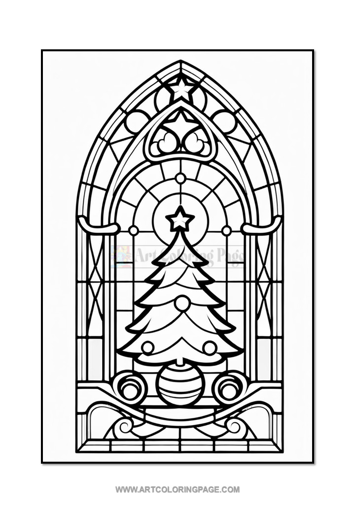 Stained Glass Christmas Tree Coloring Book Vol. 2 – 100Diapositive4