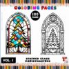 Stained Glass Christmas Tree Coloring Pages Vol. 1 – 100 Festive Designs
