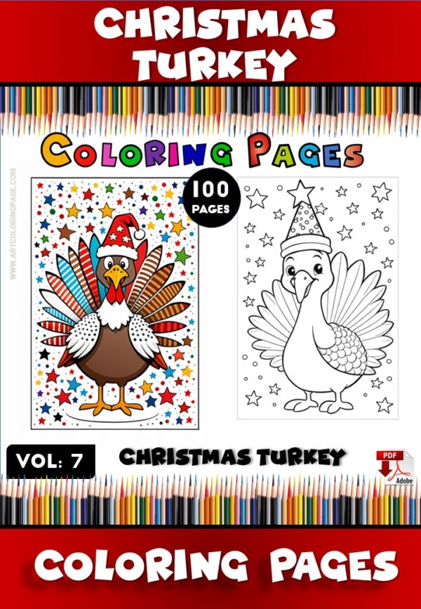Thanksgiving Turkey Pages Printable Your Holiday Coloring Adventure! vol 7Diapositive1