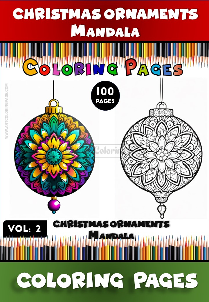 Unlock Creative Magic with Christmas Ornaments Mandala Vol - 2