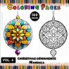 coloring book Christmas Ornaments Vol - 4 100 Joyful Styles (Instantaneous PDF).
