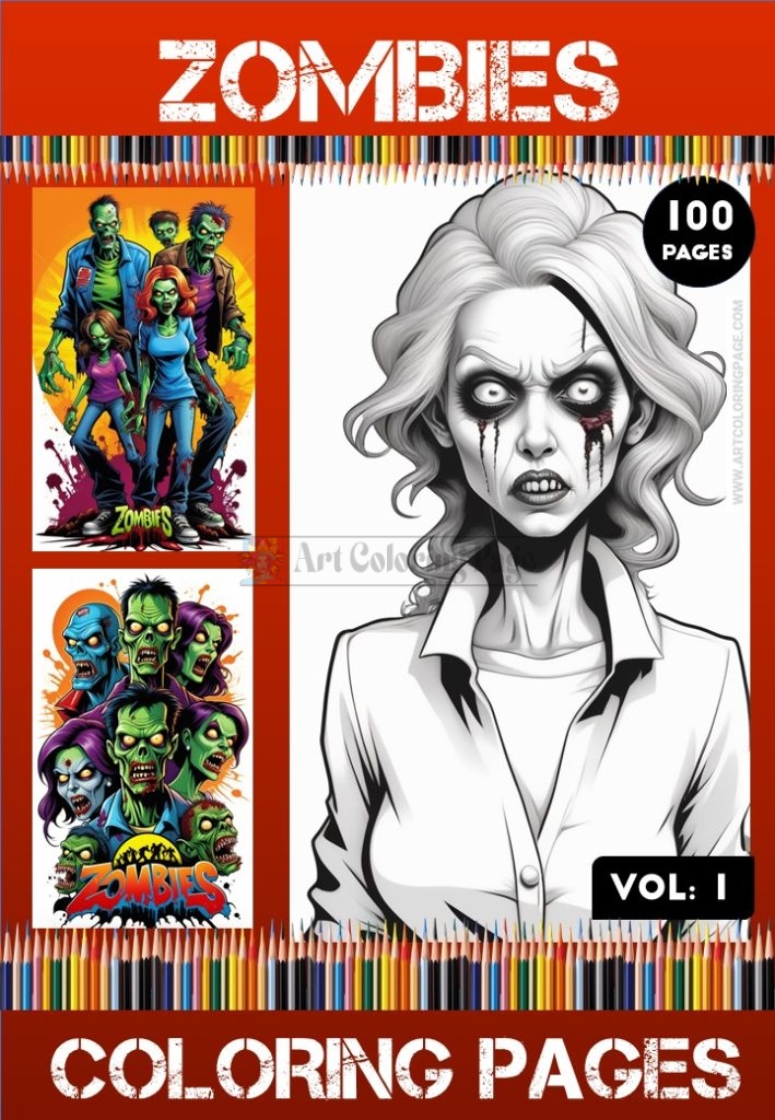 Coloring Pages Of Zombies Vol 1 | Coloring Pages Zombies Printable.
