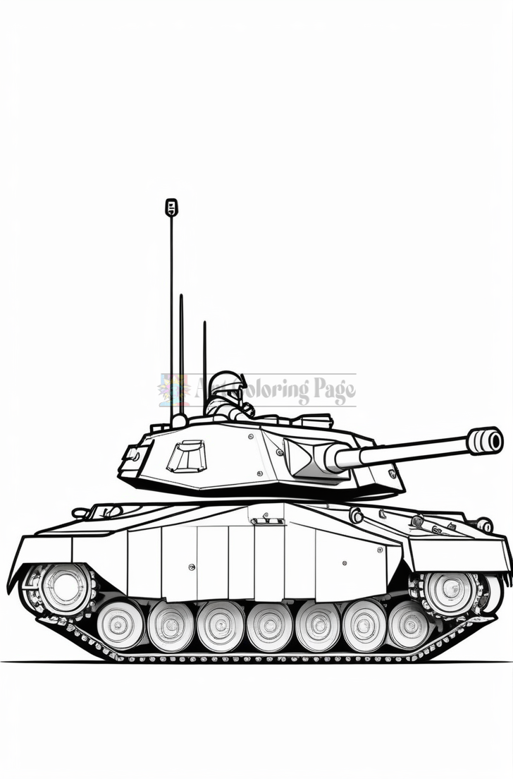Tank Coloring Sheet - 100 Pages of Fun Vol 13 | Tank Coloring Pages-nbotgg587v-