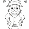 A cheerful, cartoon-style Santa Claus with an elaborate hat, fluffy beard, and a friendly smile, standing with hands on hips.