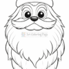 A cheerful cartoon character with a large fluffy beard and a Santa hat, standing with a friendly expression.