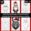 Coloring Pages of Animals Dressed as Santa Claus Vol 12 - Coloring Sheet