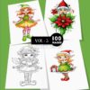 Spark Holiday Joy with Christmas Elves Pictures to Color VOL 3