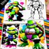 ninja printables coloring sheets VOL 13 – 100 Pages