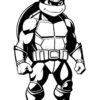 Leonardo from Teenage Mutant Ninja Turtles, wearing blue, with a confident expression and arms crossed.