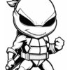 A cartoon character resembling Raphael from the Teenage Mutant Ninja Turtles, featuring a bandana, muscular build, and a confident pose.