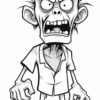 A cartoon zombie with wild, unkempt hair, wearing a torn, open shirt and showing an angry expression.