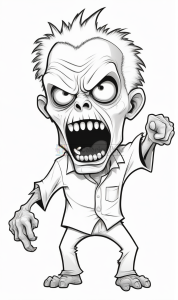 Halloween Zombies Coloring Pages Vol 7 | Coloring Pages Zombies Printable