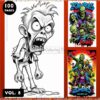 Halloween Zombies Coloring Pages Vol 8 | Coloring Pages Zombies Printable