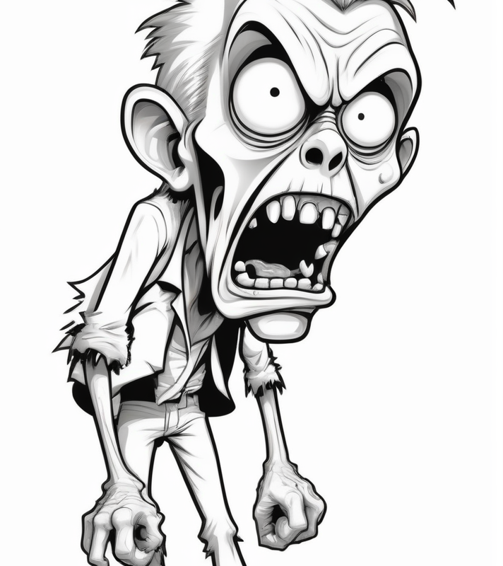Halloween Zombies Coloring Pages Vol 7 | Coloring Pages Zombies Printable
