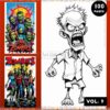 Halloween Zombies Coloring Pages Vol 9 | Coloring Pages Zombies Printable
