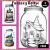 Free Home In a Jar Coloring Pages. for all ages