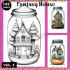 Discover Cozy Charm with Home In a Jar Coloring Page Vol 8