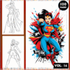 Coloring pages featuring superheroes from artcoloringpage.com, including designs for a coloring book with free coloring pages.