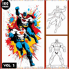 Superheroes coloring pages featuring iconic characters with vibrant designs for free coloring pages from artcoloringpage.com.