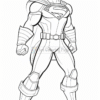 Superman standing confidently in a superhero pose, wearing his iconic costume with a cape and mask.