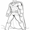 A muscular superhero wearing a cape and mask, standing confidently with a determined expression in a bold pose.