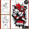 Unleash Your Inner Artist with Coloring Pages Vol 8 | Super Heroes!