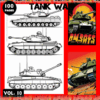 Coloring pages showcasing various tank illustrations from the 