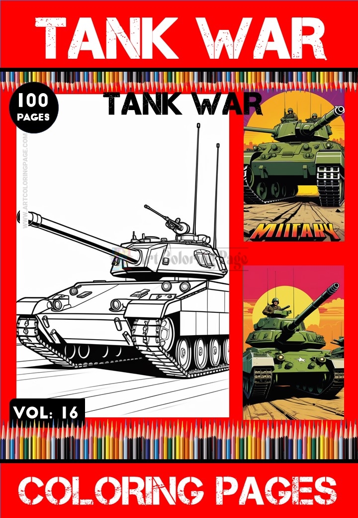 Tank Coloring Sheet - 100 Pages of Fun Vol 16 | Tank Coloring Pages