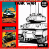 Coloring page featuring tanks from 